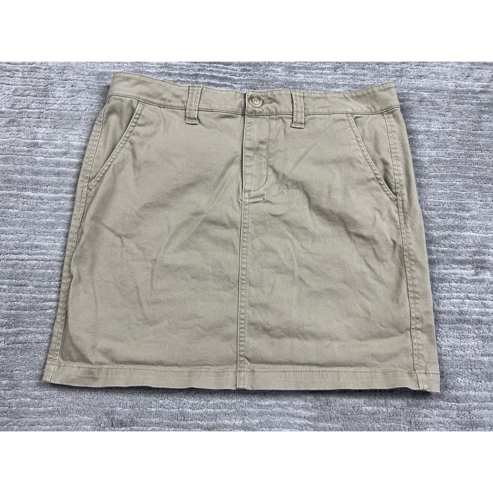 Aeropostale Skirt Womens 8 Khaki Tan Chino Mini Skirt Casual Cotton Stretch AERO
